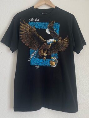 1990 Alaska Bald Eagle Graphic T-shirt, M